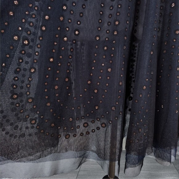 RN Convertible Dark Fairy Sheer Party Dress Size S Layered Glitter Tulle Mesh - Picture 10 of 16